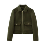 Emily | women’s zippered wool bomber jacket