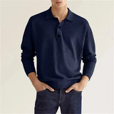 Clyde | Men’s Long Sleeve Casual Knit Polo Shirt