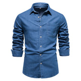 Hunter | Men’s Light Blue Denim Button-Up Shirt