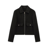 Emily | women’s zippered wool bomber jacket