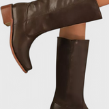 Ella | Women’s Leather Knee-High Boots with Heels