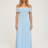 Isabel | Women Wedding Guest Pleated Maxi Dress