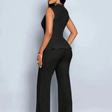 Addison | Women Spring Pleated Peplum Pants Set
