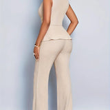 Addison | Women Spring Pleated Peplum Pants Set