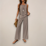 Ava | Women’s Spring Printed Wide-Leg Set