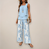 Ava | Women’s Spring Printed Wide-Leg Set