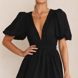 Katie | Women’s Spring Puff Sleeve Mini Dress