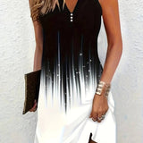 Blair | Women’s Asymmetric Abstract Art Midi Dress