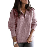 Caroline | Women’s Zip-Up Ribbed Sweater with Cozy Feel
