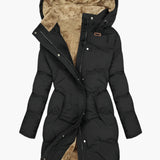 Olivia | Women’s Long Quilted Hooded Winter Coat