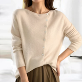Alice | Elegant V-neck Button Sweater for Women