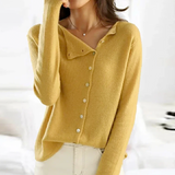 Alice | Elegant V-neck Button Sweater for Women