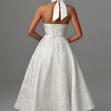 Clara | Women Wedding Guest Halter Midi Dress