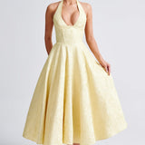 Clara | Women Wedding Guest Halter Midi Dress