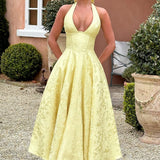 Clara | Women Wedding Guest Halter Midi Dress