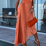Sarah |  Women’s One Shoulder Pleated Maxi Dress
