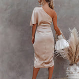 Ava | Women’s One Shoulder Wrap Midi Dress