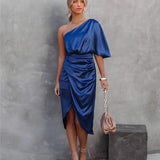 Ava | Women’s One Shoulder Wrap Midi Dress