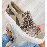 Rose| Women’s Stretch Slip-On Leopard Print Shoes