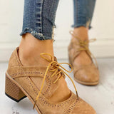 Evelyn | Women’s Heeled Lace-Up T-Strap Shoes