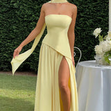 Fiona | Women Wedding Guest Asymmetric Maxi Dress