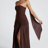 Fiona | Women Wedding Guest Asymmetric Maxi Dress