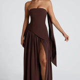 Fiona | Women Wedding Guest Asymmetric Maxi Dress