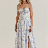 Bonnie | Floral Chic Corset Midi Dress