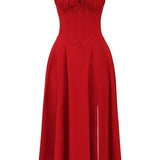 Bonnie | Floral Chic Corset Midi Dress