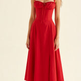 Bonnie | Floral Chic Corset Midi Dress