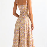 Bonnie | Floral Chic Corset Midi Dress