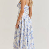 Bonnie | Floral Chic Corset Midi Dress