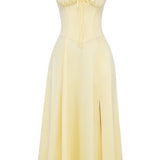 Bonnie | Floral Chic Corset Midi Dress