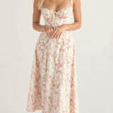 Bonnie | Floral Chic Corset Midi Dress