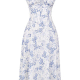 Bonnie | Floral Chic Corset Midi Dress