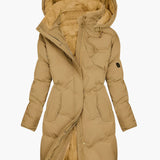 Olivia | Women’s Long Quilted Hooded Winter Coat