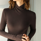 Darcey | Women’s Spring Elegant Mock Neck Top