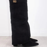 Emily | Women’s Leather Thigh-High Boots with Buckle